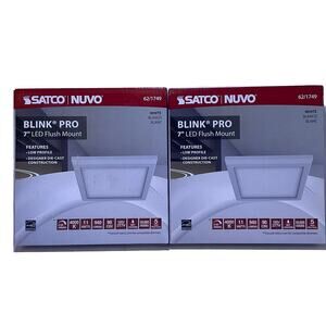 2-pack Blink Performer 7 in. Color Changing LED Square Ceiling Flush Mount Light